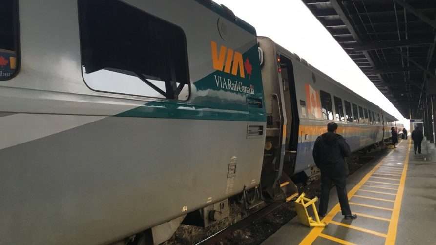 via rail power outlets